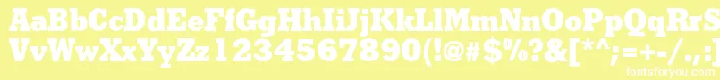 Shakulac Font – White Fonts on Yellow Background