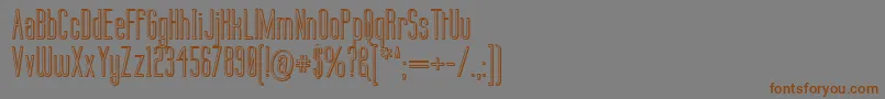 Labtop3D Font – Brown Fonts on Gray Background