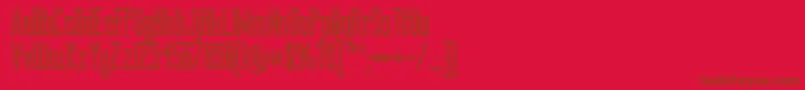 Labtop3D Font – Brown Fonts on Red Background