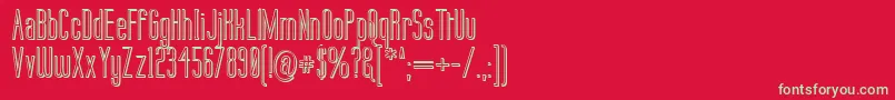 Labtop3D Font – Green Fonts on Red Background