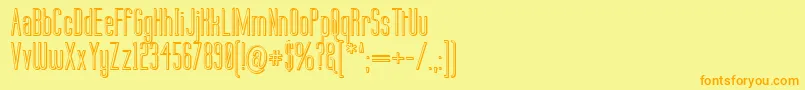 Labtop3D Font – Orange Fonts on Yellow Background