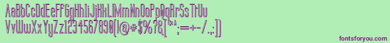 Labtop3D Font – Purple Fonts on Green Background