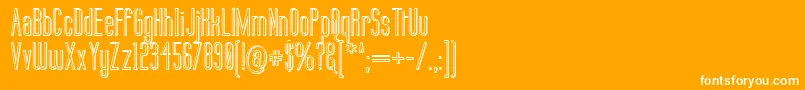 フォントLabtop3D – オレンジの背景に白い文字