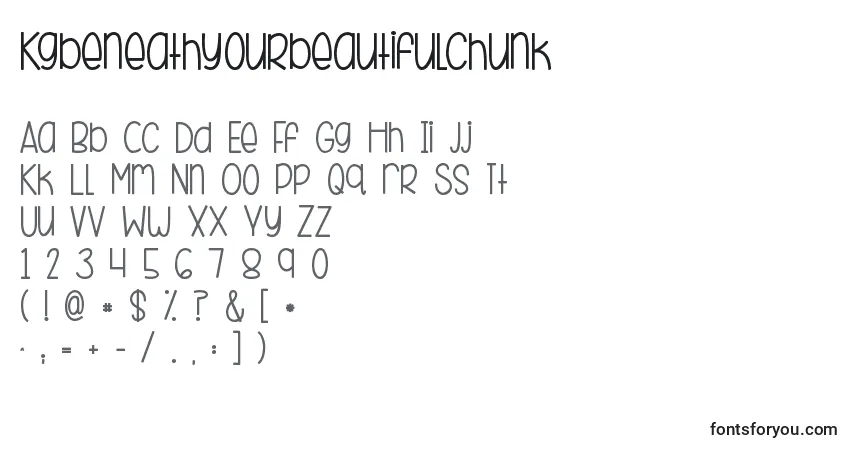 Шрифт Kgbeneathyourbeautifulchunk – алфавит, цифры, специальные символы