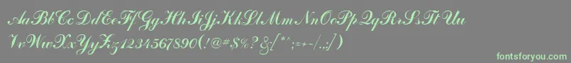 Artscrpt Font – Green Fonts on Gray Background