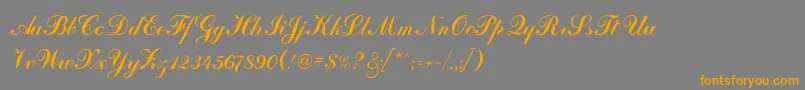 Artscrpt Font – Orange Fonts on Gray Background