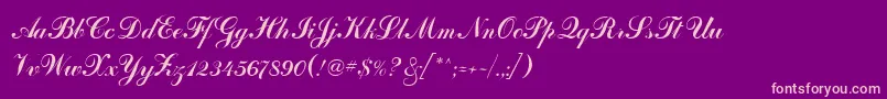 Artscrpt Font – Pink Fonts on Purple Background