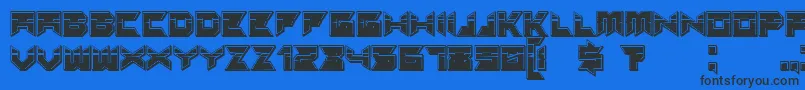 Suggested3Dfilledgradient Font – Black Fonts on Blue Background