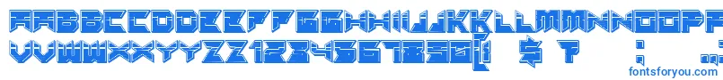 Шрифт Suggested3Dfilledgradient – синие шрифты на белом фоне