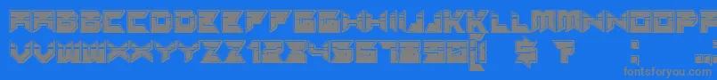 Suggested3Dfilledgradient Font – Gray Fonts on Blue Background