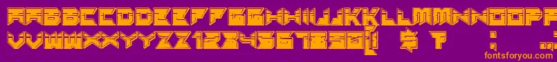 Suggested3Dfilledgradient Font – Orange Fonts on Purple Background