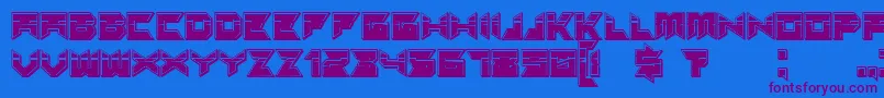 Suggested3Dfilledgradient Font – Purple Fonts on Blue Background