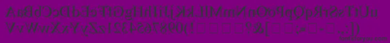 KingthingsBackwards Font – Black Fonts on Purple Background