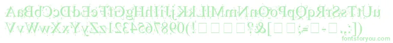 KingthingsBackwards Font – Green Fonts on White Background