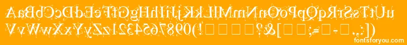 KingthingsBackwards Font – White Fonts on Orange Background