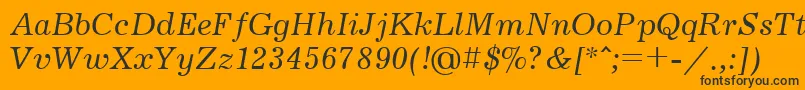 Шрифт Jrn56C – чёрные шрифты на оранжевом фоне