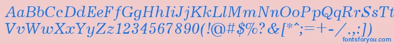 Шрифт Jrn56C – синие шрифты на розовом фоне