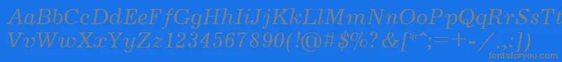 Czcionka Jrn56C – szare czcionki na niebieskim tle