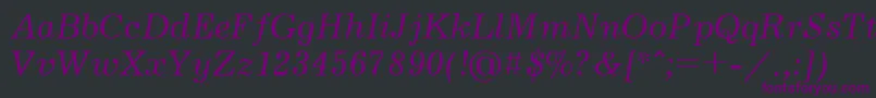 Jrn56C-Schriftart – Violette Schriften auf schwarzem Hintergrund