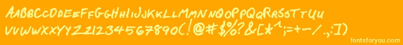 FCkBeansBold Font – Yellow Fonts on Orange Background