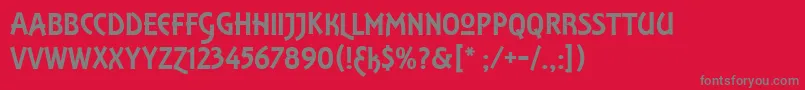 RamonaModern Font – Gray Fonts on Red Background