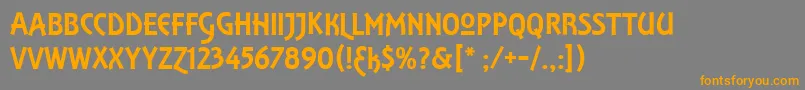 RamonaModern Font – Orange Fonts on Gray Background