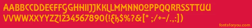 RamonaModern Font – Orange Fonts on Red Background