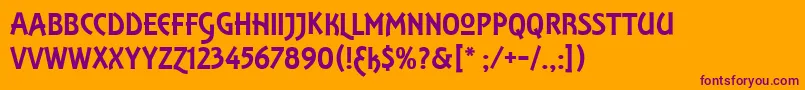 RamonaModern Font – Purple Fonts on Orange Background