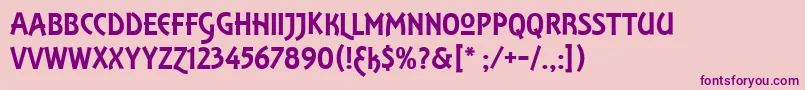 RamonaModern Font – Purple Fonts on Pink Background