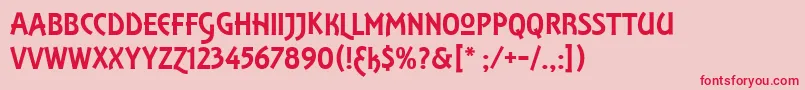 RamonaModern Font – Red Fonts on Pink Background