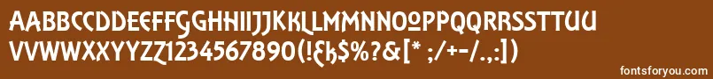 RamonaModern Font – White Fonts on Brown Background