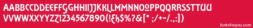 RamonaModern Font – White Fonts on Red Background