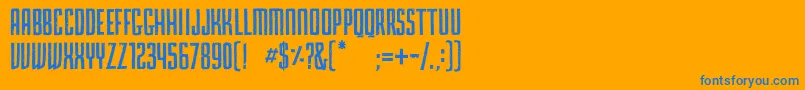 PrimmaHandmadeDafont Font – Blue Fonts on Orange Background