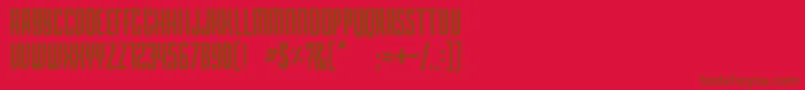 PrimmaHandmadeDafont-fontti – ruskeat fontit punaisella taustalla