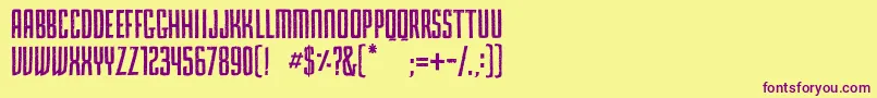 PrimmaHandmadeDafont Font – Purple Fonts on Yellow Background