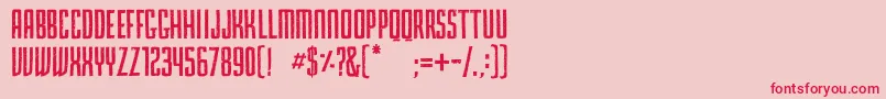 フォントPrimmaHandmadeDafont – ピンクの背景に赤い文字