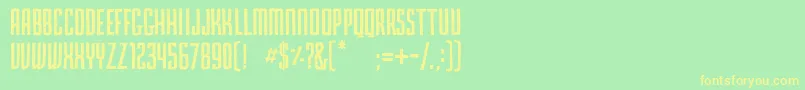PrimmaHandmadeDafont Font – Yellow Fonts on Green Background
