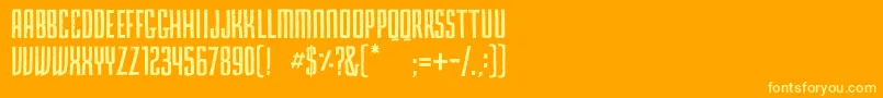 PrimmaHandmadeDafont Font – Yellow Fonts on Orange Background