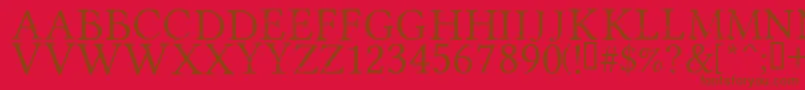 fuente PortmanteauRegular – Fuentes Marrones Sobre Fondo Rojo