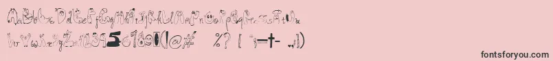 フォントSuperdog1 – ピンクの背景に黒い文字
