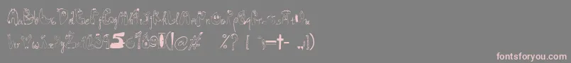 フォントSuperdog1 – 灰色の背景にピンクのフォント