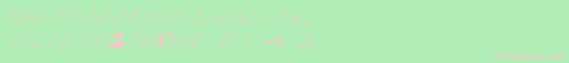フォントSuperdog1 – 緑の背景にピンクのフォント