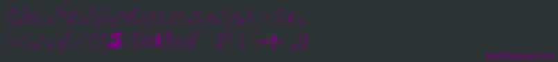 Шрифт Superdog1 – фиолетовые шрифты на чёрном фоне