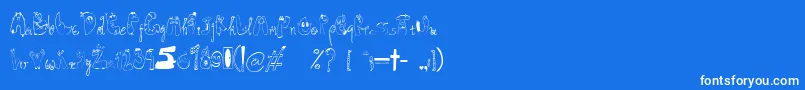 Шрифт Superdog1 – белые шрифты на синем фоне