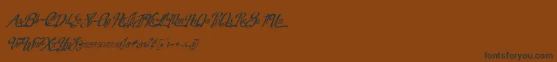 RealprizesItalic Font – Black Fonts on Brown Background