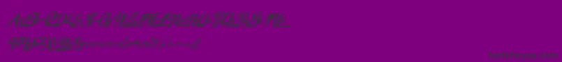 RealprizesItalic Font – Black Fonts on Purple Background