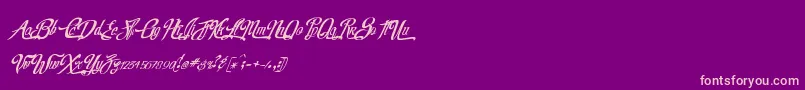 RealprizesItalic Font – Pink Fonts on Purple Background