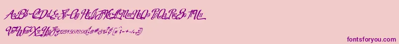RealprizesItalic Font – Purple Fonts on Pink Background