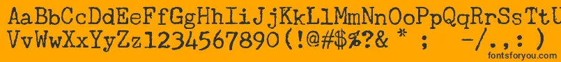 Uwch Font – Black Fonts on Orange Background