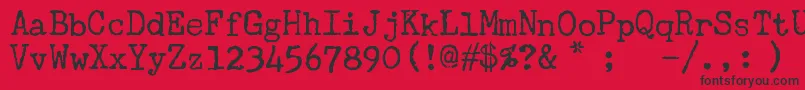 Uwch Font – Black Fonts on Red Background
